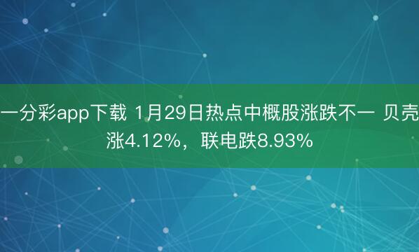 一分彩app下载 1月29日热点中概股涨跌不一 贝壳涨4.12%，联电跌8.93%
