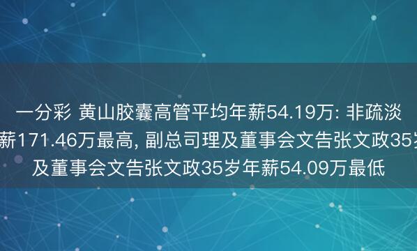 一分彩 黄山胶囊高管平均年薪54.19万: 非疏淡董事余超彪51岁年薪171.46万最高, 副总司理及董事会文告张文政35岁年薪54.09万最低