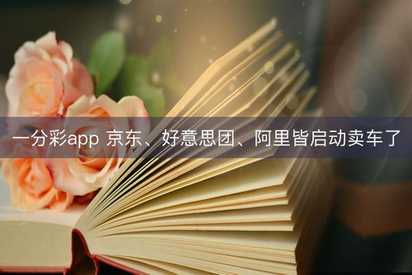 一分彩app 京东、好意思团、阿里皆启动卖车了