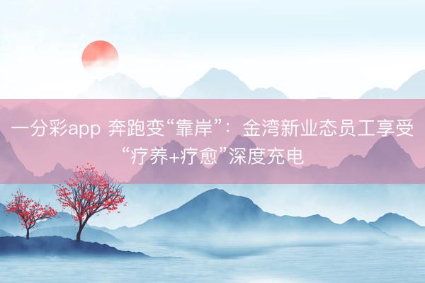 一分彩app 奔跑变“靠岸”：金湾新业态员工享受“疗养+疗愈”深度充电