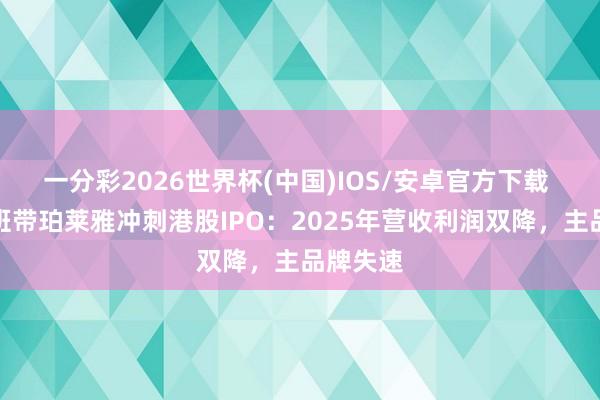 一分彩2026世界杯(中国)IOS/安卓官方下载 二代交班带珀莱雅冲刺港股IPO：2025年营收利润双降，主品牌失速
