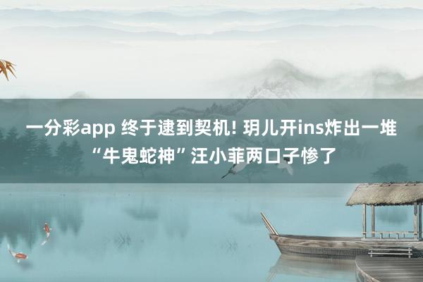 一分彩app 终于逮到契机! 玥儿开ins炸出一堆“牛鬼蛇神”汪小菲两口子惨了