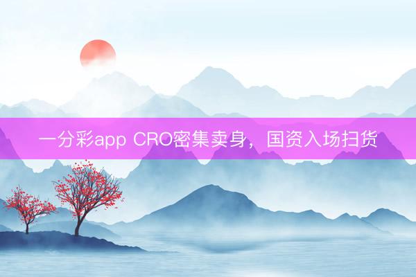 一分彩app CRO密集卖身，国资入场扫货