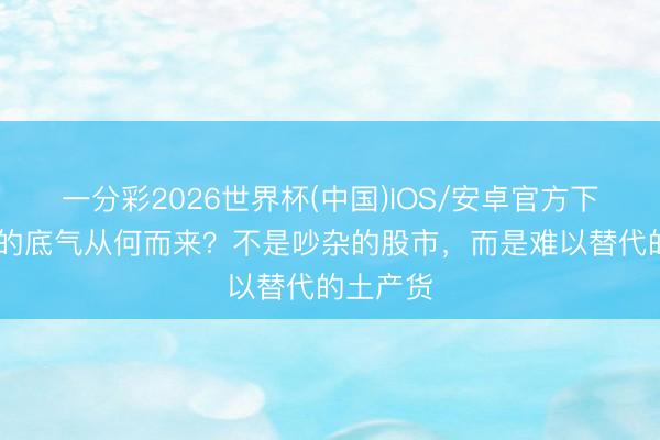 一分彩2026世界杯(中国)IOS/安卓官方下载 香港的底气从何而来？不是吵杂的股市，而是难以替代的土产货