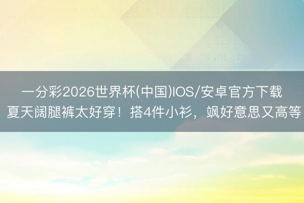 一分彩2026世界杯(中国)IOS/安卓官方下载 夏天阔腿裤太好穿！搭4件小衫，飒好意思又高等