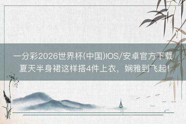 一分彩2026世界杯(中国)IOS/安卓官方下载 夏天半身裙这样搭4件上衣,娴雅到飞起!