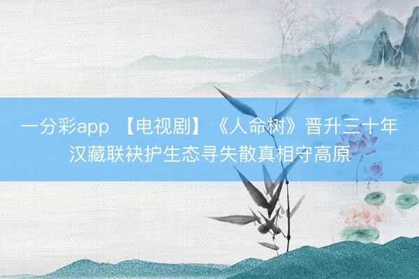 一分彩app 【电视剧】《人命树》晋升三十年汉藏联袂护生态寻失散真相守高原